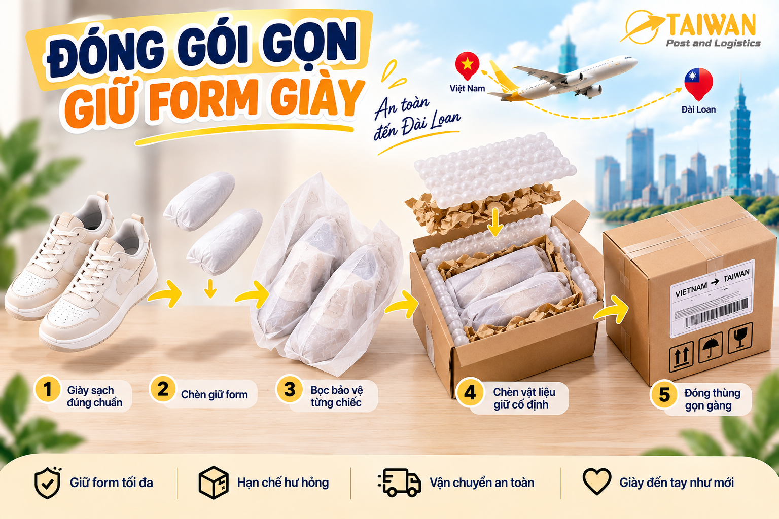Gửi giày sang Đài Loan: Giữ hay bỏ hộp để tiết kiệm cước? Gửi giày sang Đài Loan: Giữ hay bỏ hộp để tiết kiệm cước?