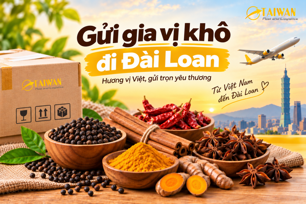 Gửi gia vị khô đi Đài Loan: Cách đóng gói và lưu ý cần biết