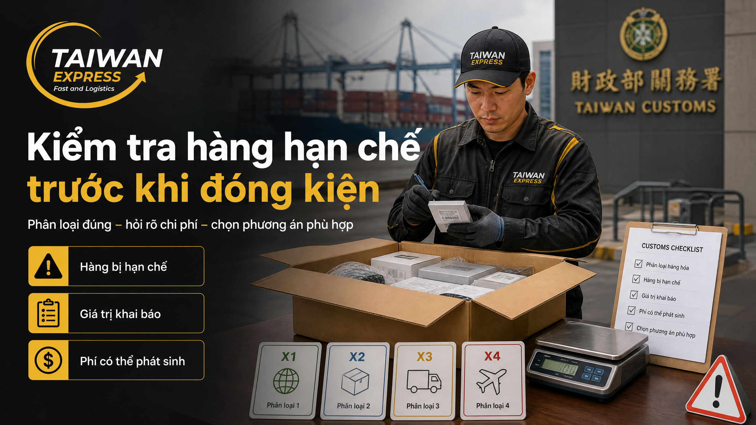 Kiểm tra hàng hạn chế trước khi đóng kiện Kiểm tra hàng hạn chế trước khi đóng kiện