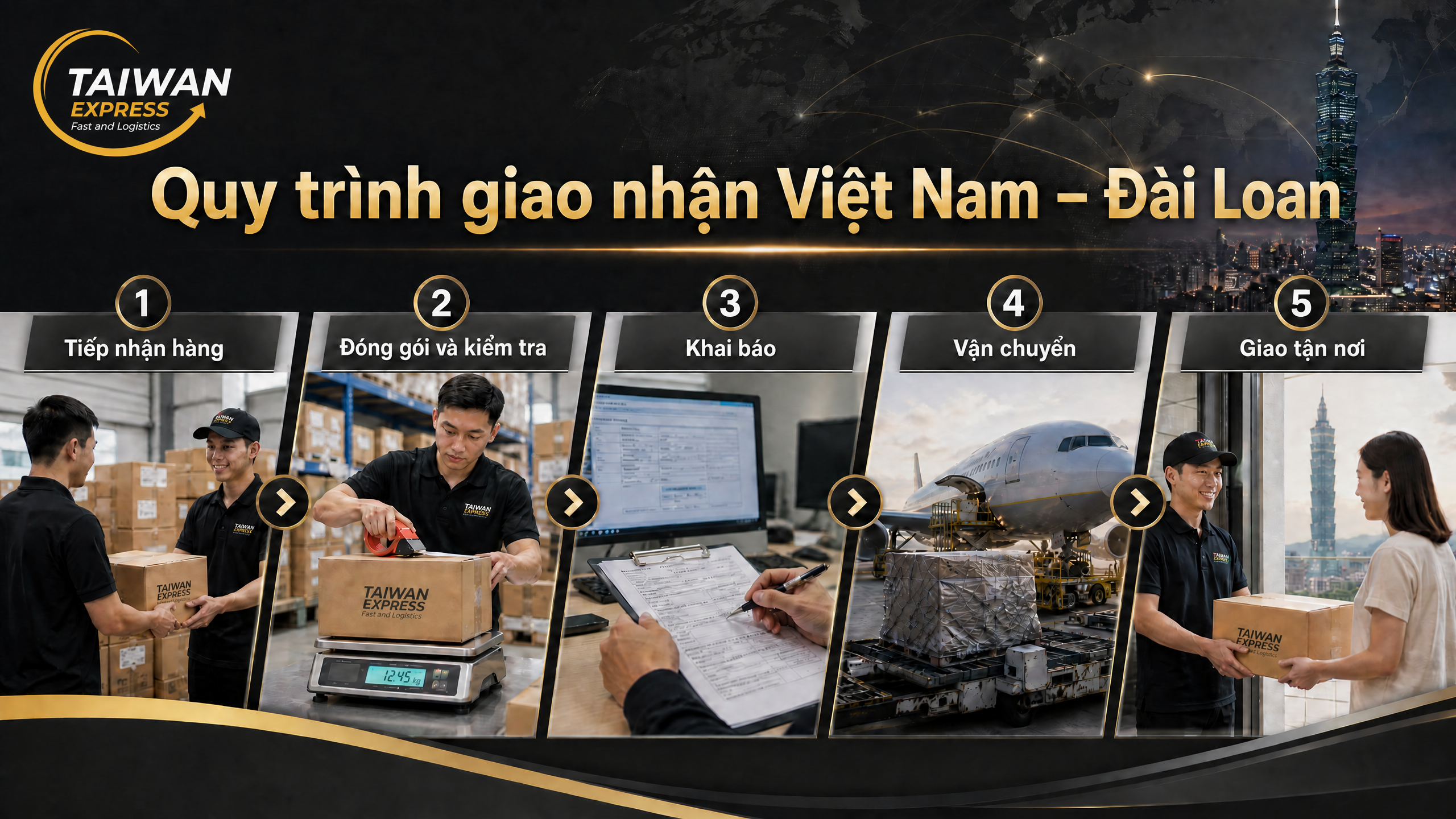 Dịch vụ vận chuyển hàng hóa Taiwan